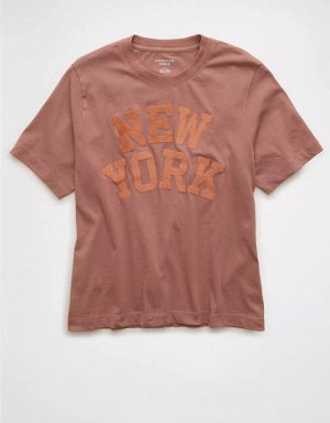 AE Everyday Luxe New York Velvet Graphic T-Shirt