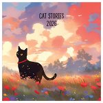 Календарь настенный перекидной на скрепке, 290*290 мм 12л. BG &quot;&quot;Приключения кота&quot;&quot;, 2026г.