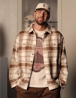 AE x Tru Kolors Heavyweight Brushed Plaid Overshirt