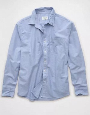 AE Everyday Oxford Striped Button-Up Shirt