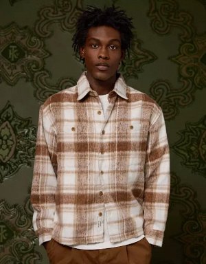 AE x Tru Kolors Heavyweight Brushed Plaid Overshirt