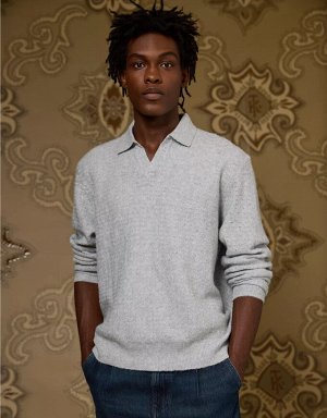 American Eagle AE x Tru Kolors Long Sleeve Sweater Polo