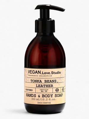 Подарочный набор женский VEGAN.Love.Studio, гель для душа, мыло для рук, парфюмированный, бобы тонка, кожа