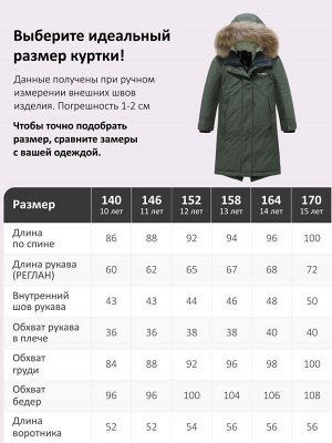 Парка зимняя подростковая для девочки с капюшоном и мехом темно-зеленого цвета 9536TZ