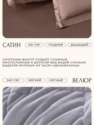 Комплект постельного белья Сатин Velvet Premium с Одеялом VP003