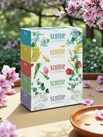 Салфетки Crecia &quot;Scottie Flowerbox&quot; двухслойные, 250 шт. х 5 коробок