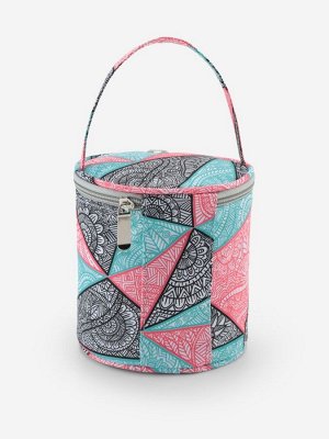 Сумка-футляр «Цветы», 1 люверс, d = 14x14.5 см, цвет разноцветный