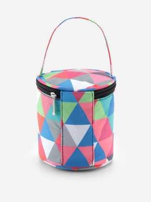 Сумка-футляр «Треугольники», 1 люверс, d=14x14.5 см, разноцветная