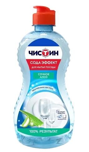 Чистин Сода Эффект Сочное алоэ гель д/мытья посуды универс. 450мл пл/бут. 1шт / 12шт / 24403 / 02296