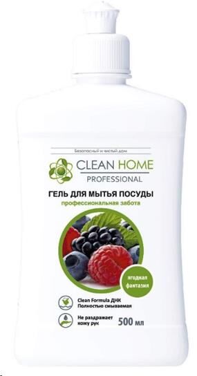 Clean Home Ягодная фантазия гель д/мытья посуды 500мл пл/бут. 1шт / 24шт / 563 / 206537