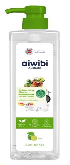 Aiwibi гель д/мытья посуды игрушек,бутылочек детс. 750мл лайм дозатор 1шт / 12шт / DC750-01LM / DC75
