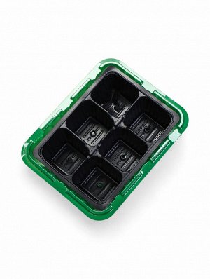 Мини - парник для рассады, 21x17.5 см, 6 ячеек, с крышкой, Greengo