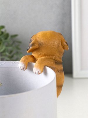 Фигурка для флорариума «Маленький мопс», декор на кашпо, 6.5x7x11.5 см