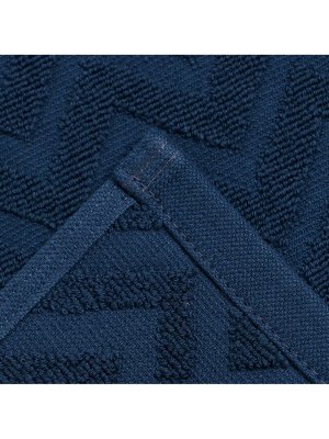 Полотенце махровое LoveLife Zig-Zag, 50x90 см, цвет голубая ель, 100% хл, 450 г/м²