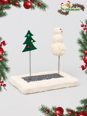 Игрушка для кошек с дразнилками "Зимний лес", микс цветов