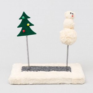 Игрушка для кошек с дразнилками "Зимний лес", микс цветов