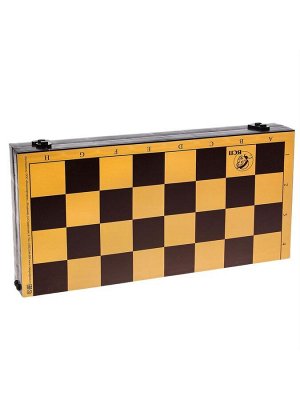 Настольные игры 2 в 1 «Семейная»: шахматы, шашки, доска пластик 30x30 см