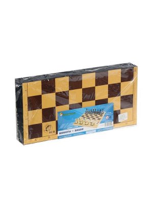 Настольные игры 2 в 1 «Семейная»: шахматы, шашки, доска пластик 30x30 см