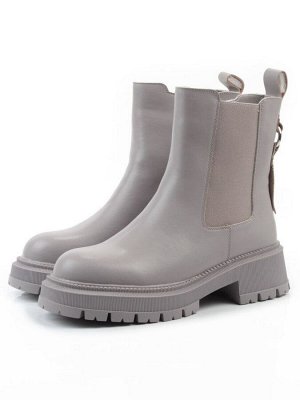 04-PAT160-3Z GRAY Ботинки зимние женские (натуральная кожа, 100% шерсть)