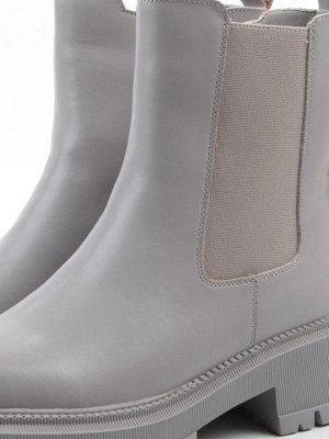 04-PAT160-3Z GRAY Ботинки зимние женские (натуральная кожа, 100% шерсть)