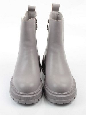 04-PAT160-3Z GRAY Ботинки зимние женские (натуральная кожа, 100% шерсть)