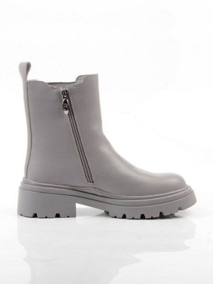 04-PAT185-2Z GRAY Ботинки зимние женские (натуральная кожа, 100% шерсть)