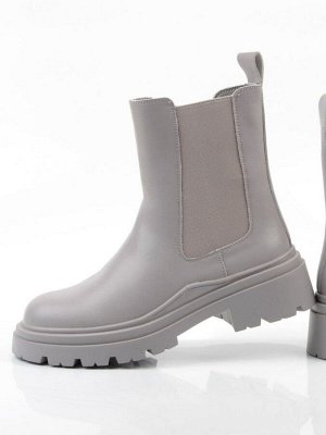 04-PAT185-2Z GRAY Ботинки зимние женские (натуральная кожа, 100% шерсть)