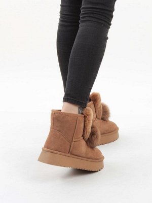 04-PAYH32-2Z LT. BROWN (CAMEL) Угги женские (натуральная замша, 100% шерсть, натуральный мех)