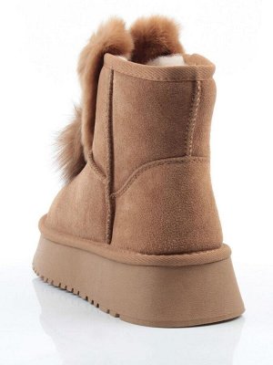 04-PAYH32-2Z LT. BROWN (CAMEL) Угги женские (натуральная замша, 100% шерсть, натуральный мех)