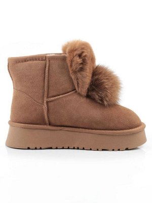 04-PAYH32-2Z LT. BROWN (CAMEL) Угги женские (натуральная замша, 100% шерсть, натуральный мех)