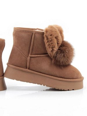 04-PAYH32-2Z LT. BROWN (CAMEL) Угги женские (натуральная замша, 100% шерсть, натуральный мех)