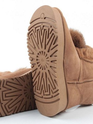 04-PAYH32-2Z LT. BROWN (CAMEL) Угги женские (натуральная замша, 100% шерсть, натуральный мех)