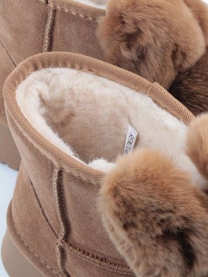 04-PAYH32-2Z LT. BROWN (CAMEL) Угги женские (натуральная замша, 100% шерсть, натуральный мех)