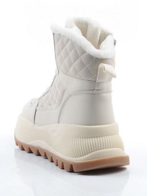 04-PAML06-2Z LT. BEIGE Ботинки зимние женские (натуральная кожа, 100% шерсть)