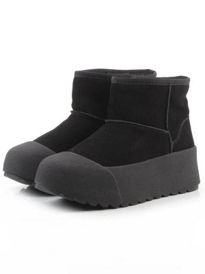 04-PAYH15-1Z BLACK Ботинки зимние женские (натуральная замша, 100% шерсть)