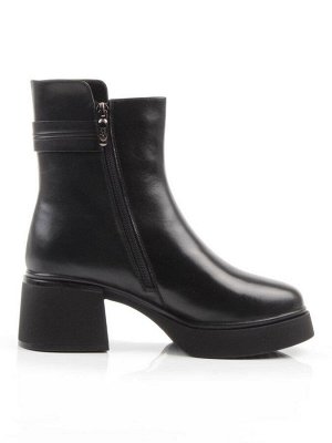04-M3-5247 BLACK Ботинки зимние женские (натуральная кожа, натуральный мех)