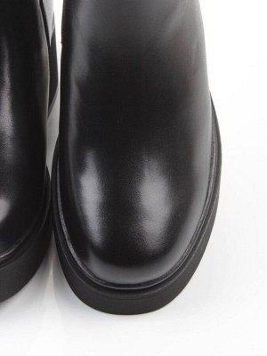 04-M3-5247 BLACK Ботинки зимние женские (натуральная кожа, натуральный мех)