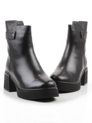 04-M3-5247 BLACK Ботинки зимние женские (натуральная кожа, натуральный мех)