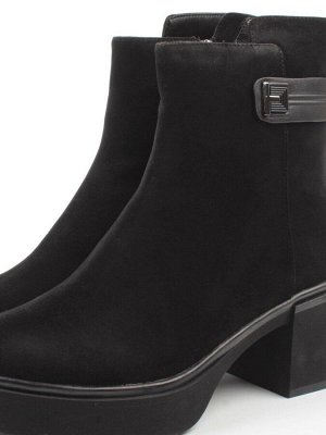 04-M3-5248 BLACK Ботинки зимние женские (натуральная кожа, натуральный мех)