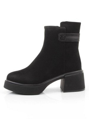 04-M3-5248 BLACK Ботинки зимние женские (натуральная кожа, натуральный мех)