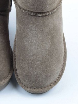 04-PAYH02-3Z KHAKI Угги женские (натуральная замша, 100% шерсть, натуральный мех)