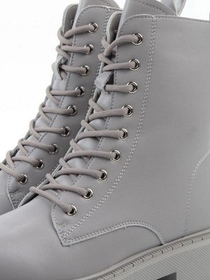 04-PAT175-2Z GRAY Ботинки зимние женские (натуральная кожа, 100% шерсть)