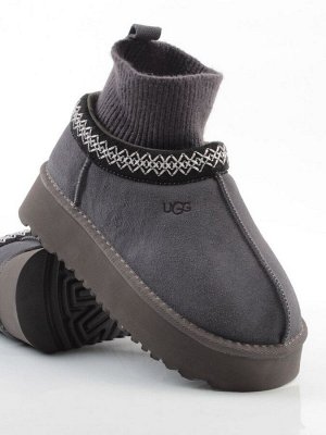 04-X-337 GRAY Угги женские (натуральная замша, 100% шерсть)