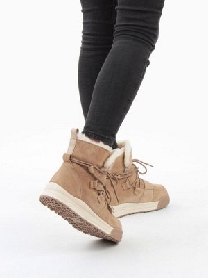 04-PAYH06-3Z BEIGE Ботинки зимние женские (натуральная замша, 100% шерсть, натуральный мех)