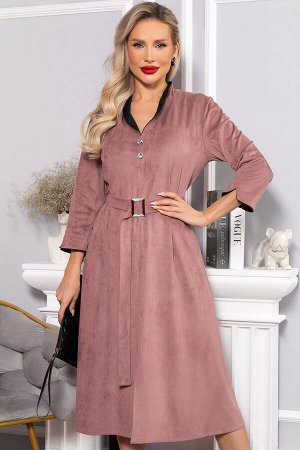 Платье замшевое Дарьяна НЬЮ (пыльная роза) П14651-18М