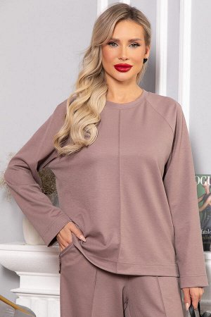 Костюм трикотажный Осенний комфорт (коричневый) К14680-30М