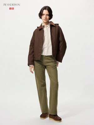 UNIQLO - прямые джинсы из мягкого денима - 54 GREEN