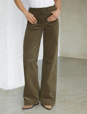 Брюки из эластичного микро-вельвета