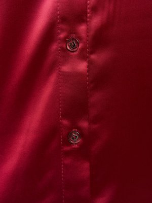Атласная рубашка BL11537RED31