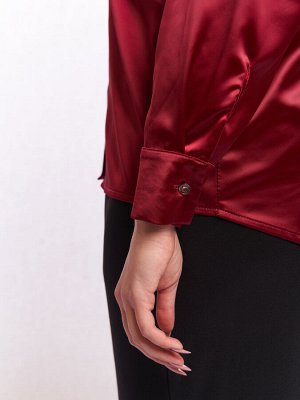 Атласная рубашка BL11537RED31
